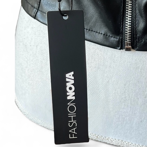 Fashion Nova Black Lace-Up Halter Top NWT whimsigoth biker sexy festival - Picture 8 of 8